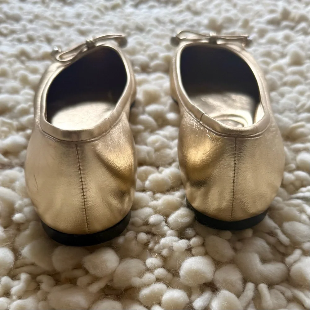 Jimmy Choo Elme Metallic Leather Ballet Flats - Picture 7 of 10